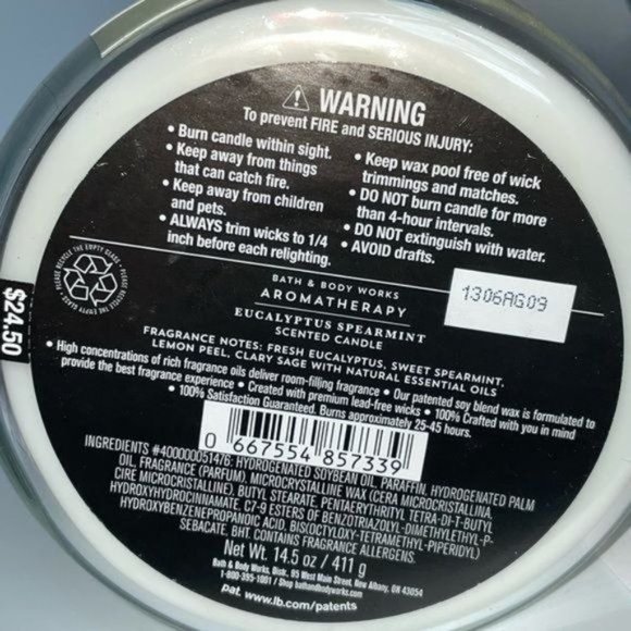 Bath & Body Works STRESS RELIEF Aromatherapy Candle 3 Wick NEW - Picture 3 of 3